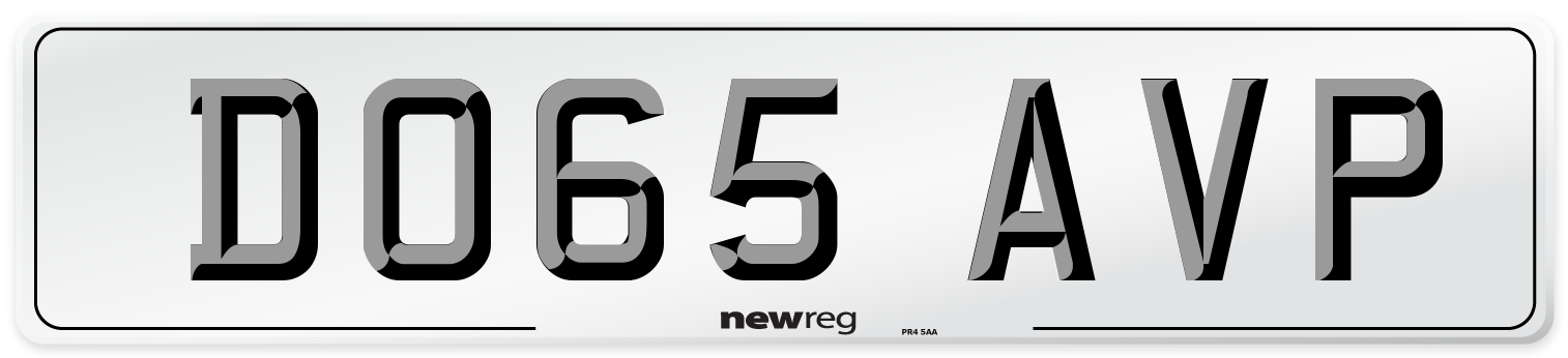 DO65 AVP Number Plate from New Reg